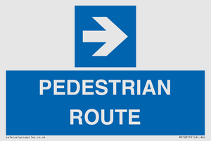 PEDESTRIAN ROUTE - right arrow